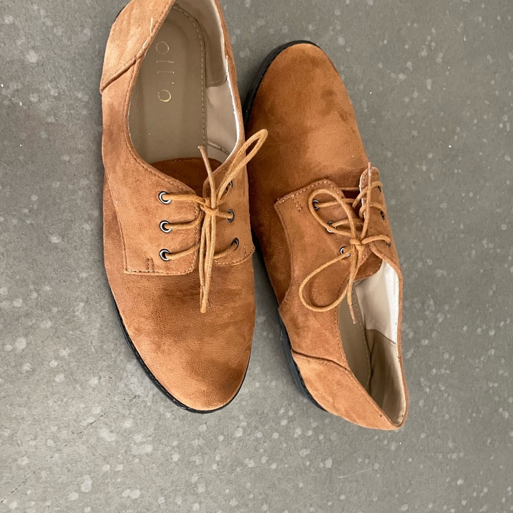 Ollio Tan Flats Versatile Suede Loafers